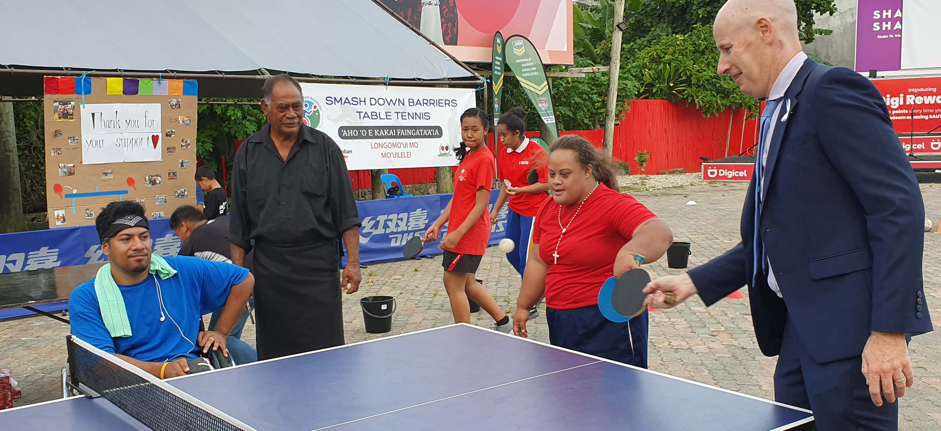 Table tennis store barriers